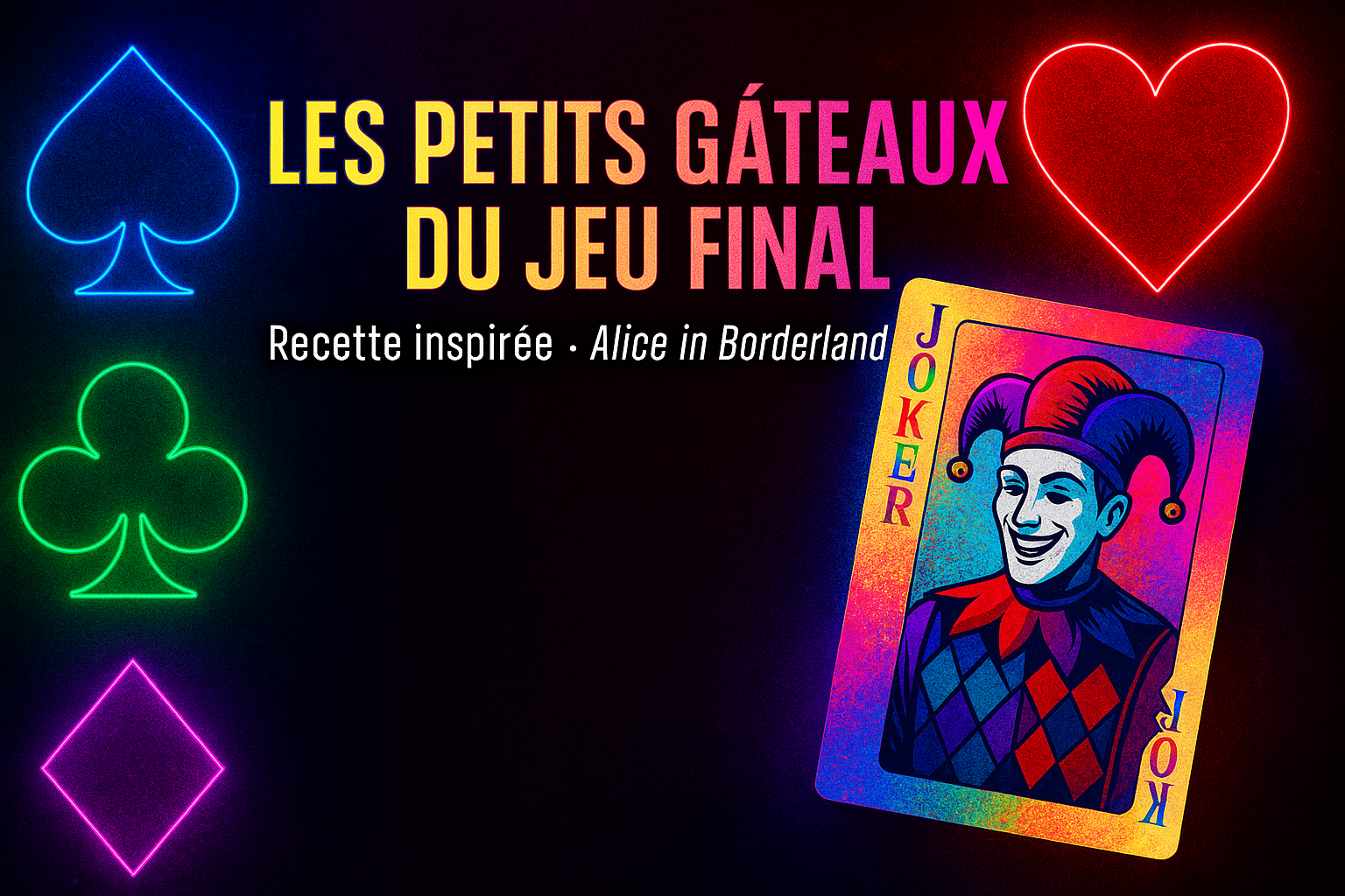 Desserts inspirés de _Alice in Borderland_ : 4 saveurs, 4 défis